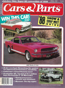 CARS & PARTS 1988 APR - '66 SHELBY GT350, '35 ROCKEFELLER MERCEDES, '31 DE VAUX